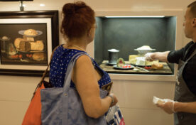 Clever experiential marketing example by Castello Cheese Eat The Art in NYC
