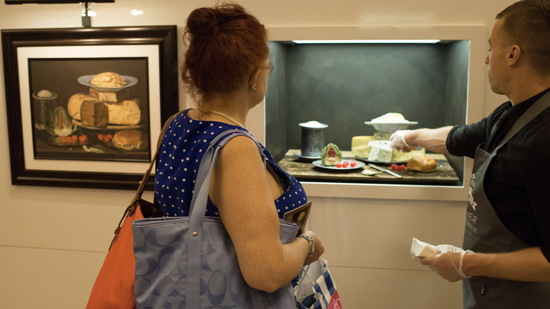 Clever experiential marketing example by Castello Cheese Eat The Art in NYC