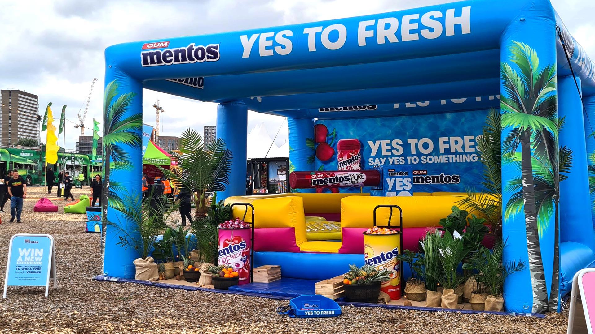 iMP design and build brand experience for Mentos at Barcode Festival