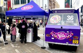 Jelly Bean Factory sampling in Leeds City Centre