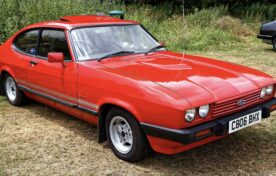 Original red Ford Capri from 1985