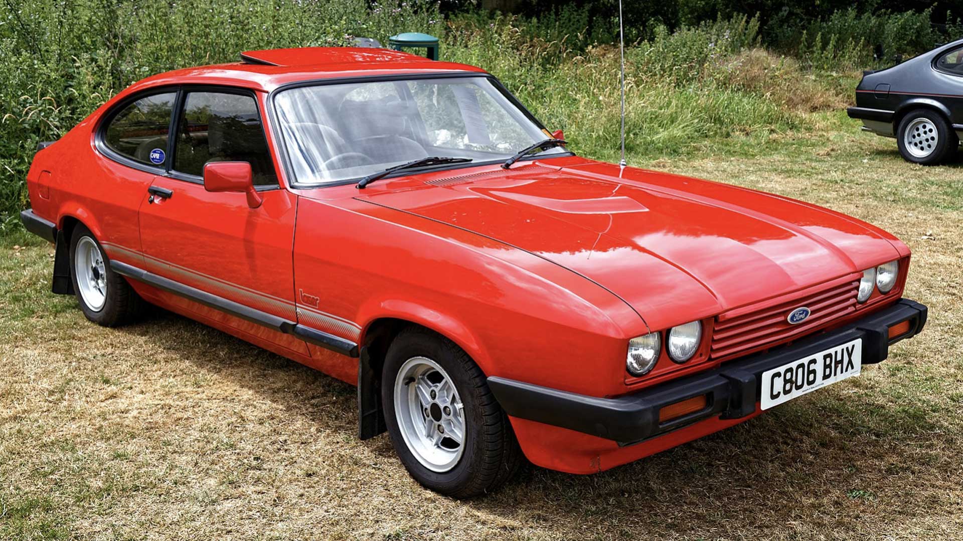 Original red Ford Capri from 1985