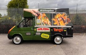 iMP's vintage sampling van on tour for Papa Johns X Tango