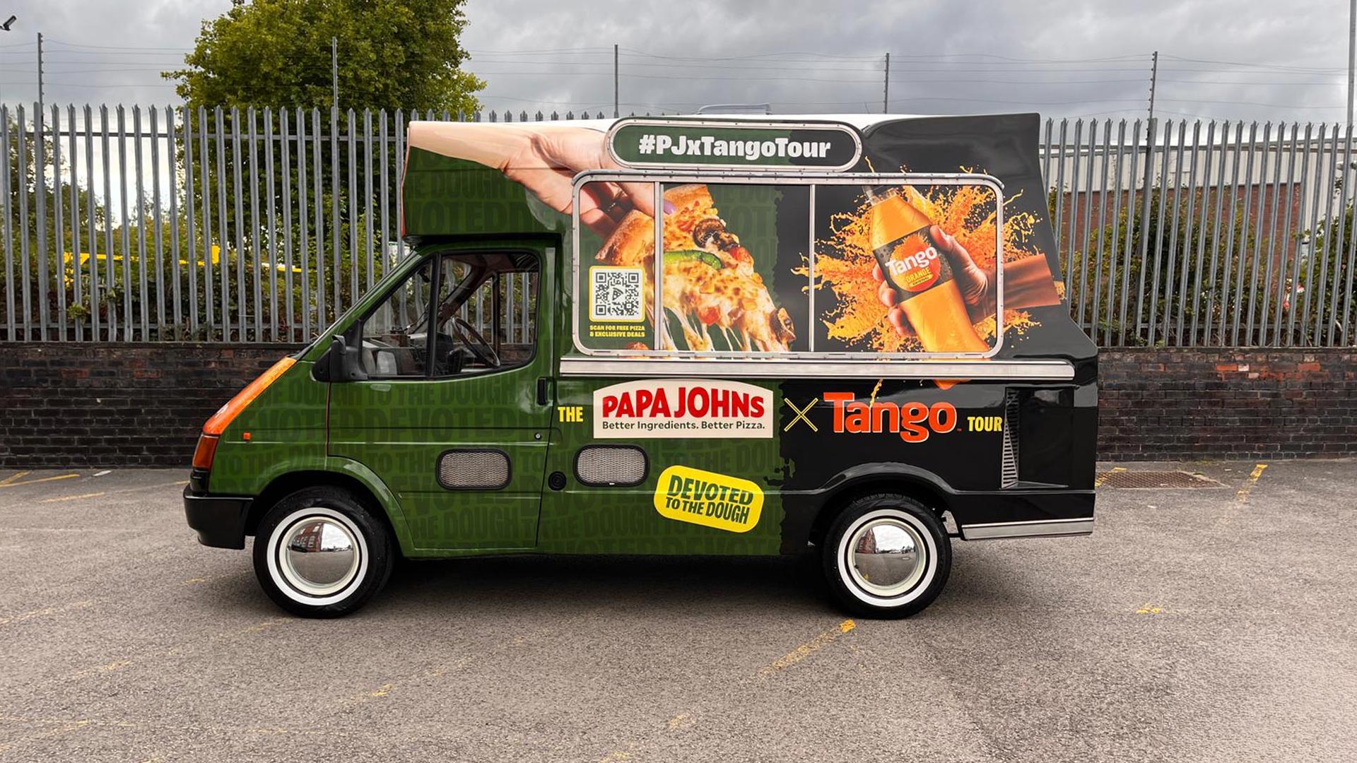 iMP's vintage sampling van on tour for Papa Johns X Tango