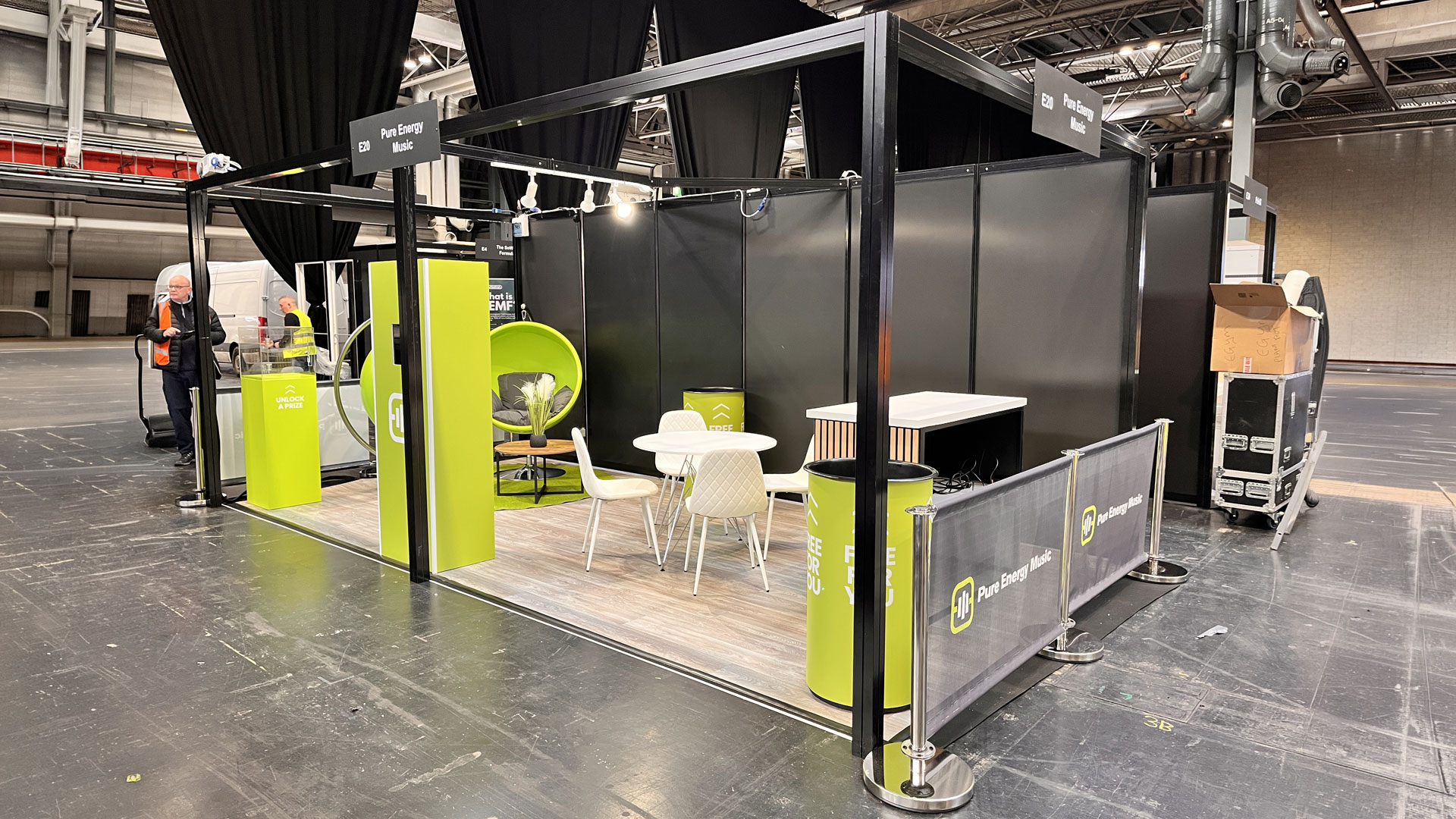 Exhibition stand build in progress
