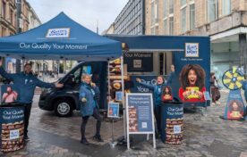 Full experiential sampling pop up for Ritter Sport chocolate