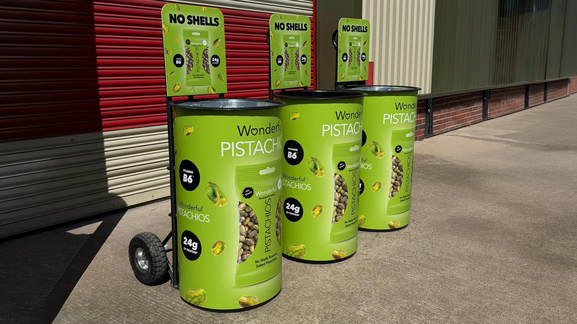 iMP off-road sampling bins for Wonderful Pistachios