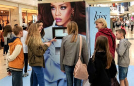 Kiss by Rihanna - Shopping centre experiential campaign with interactive stand