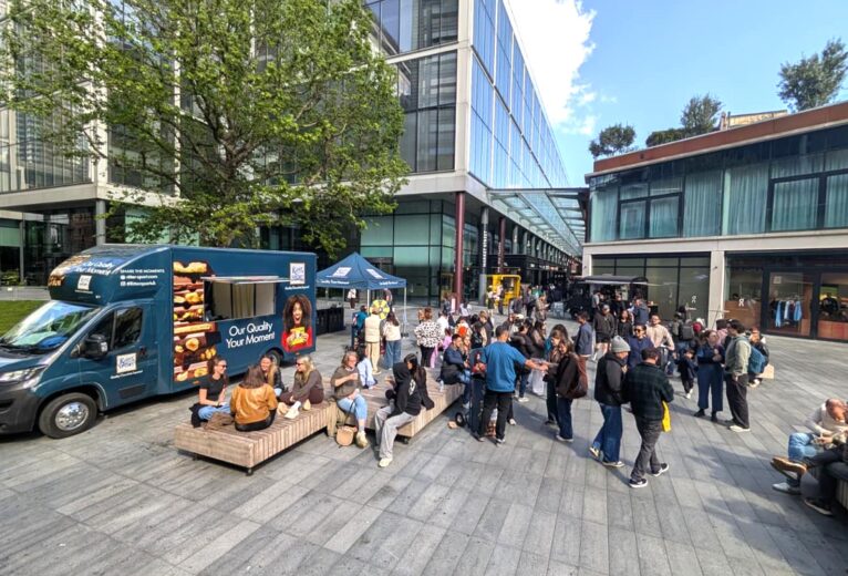 Ritter Sport experiential sampling in Bishops Square London