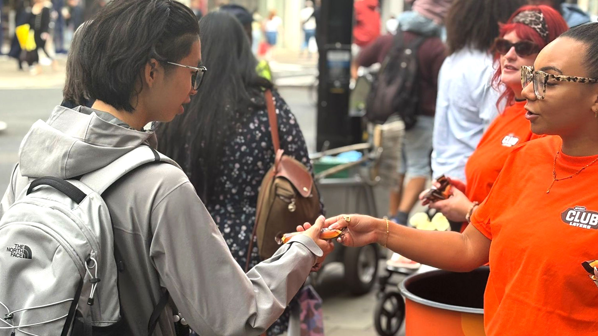 FMCG street sampling campaign in London for Mcvitie's