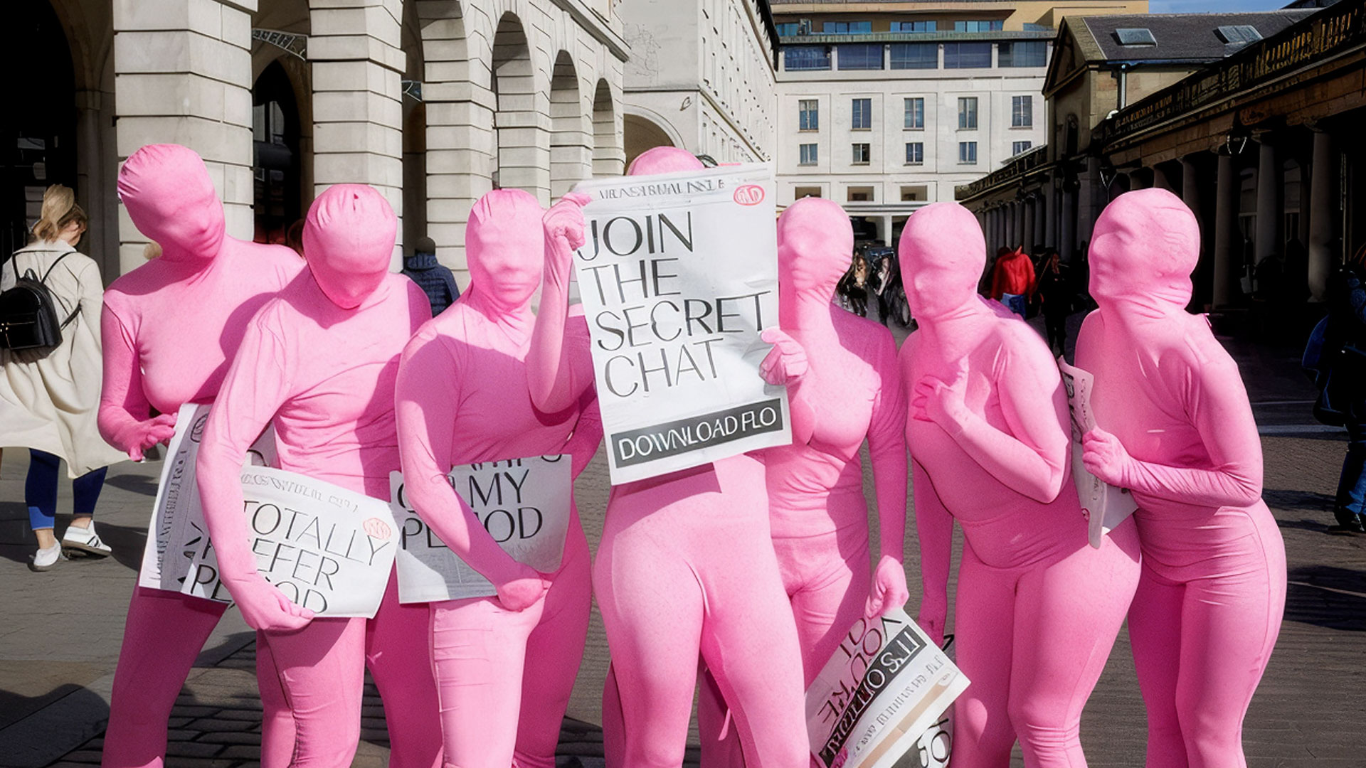 London PR stunt for Flo App by iMP